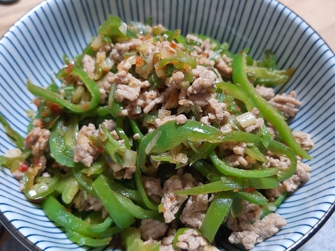 ピーマンのピリ辛中華風炒め